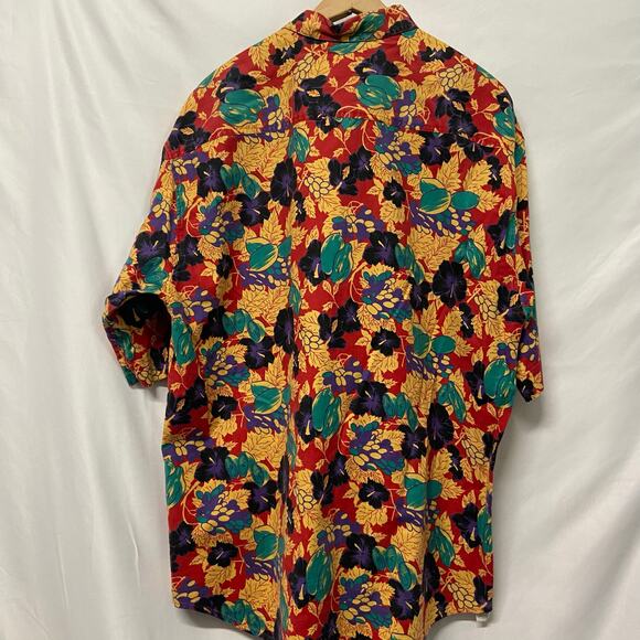 Weekends Only Hawaiian Shirt Cotton Vintage Button Up Size L - Picture 2 of 10